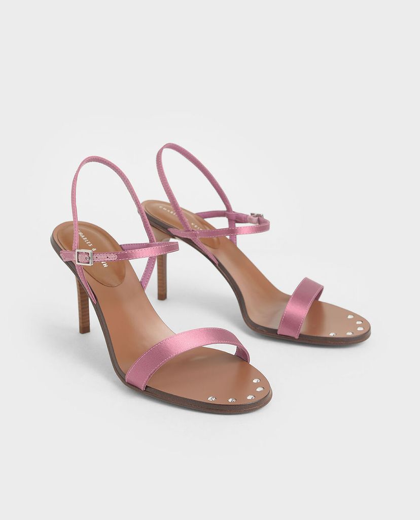 CHARLES & KEITH - Giày cao gót quai ngang Metallic Embellished