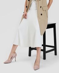 CHARLES & KEITH - Giày cao gót mũi nhọn Asymmetrical Topline Pumps