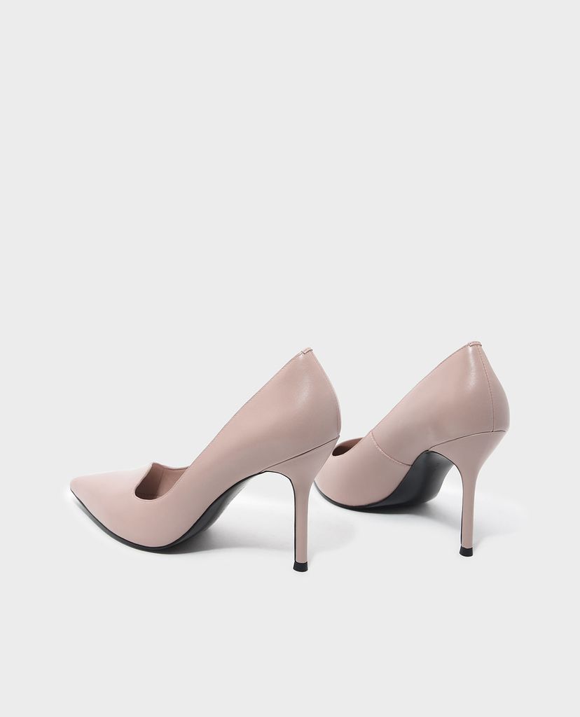CHARLES & KEITH - Giày cao gót mũi nhọn Asymmetrical Topline Pumps