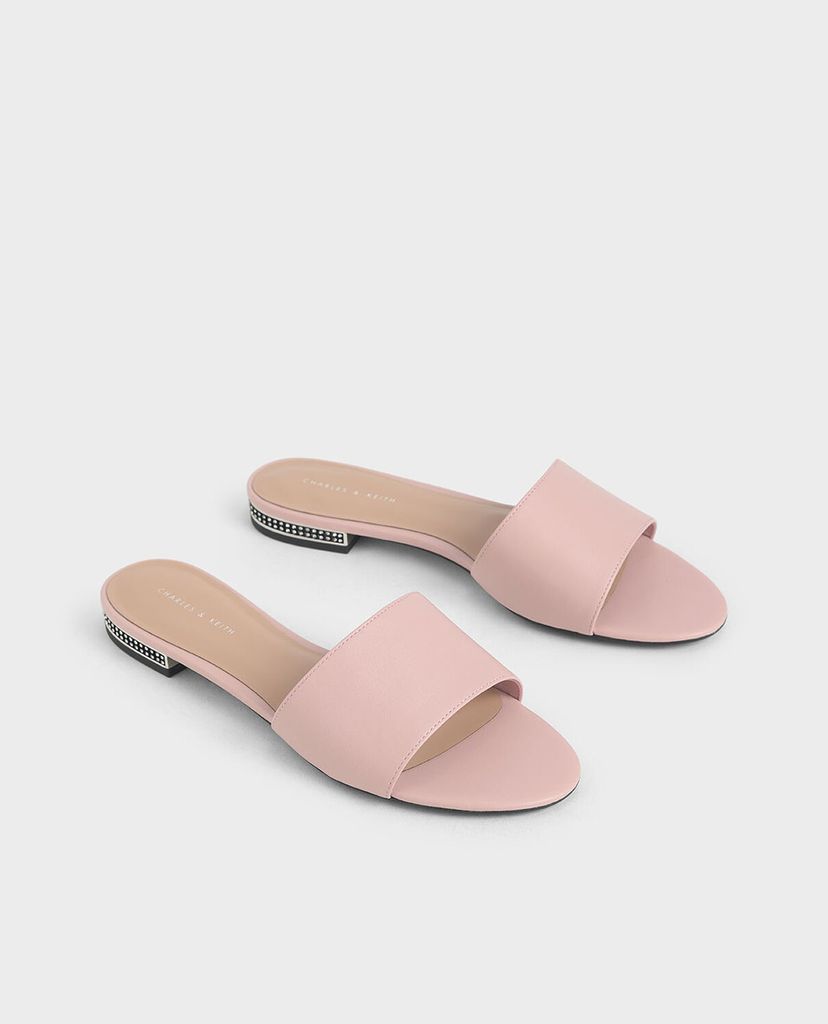 CHARLES & KEITH - Dép nữ quai ngang Gem Encrusted