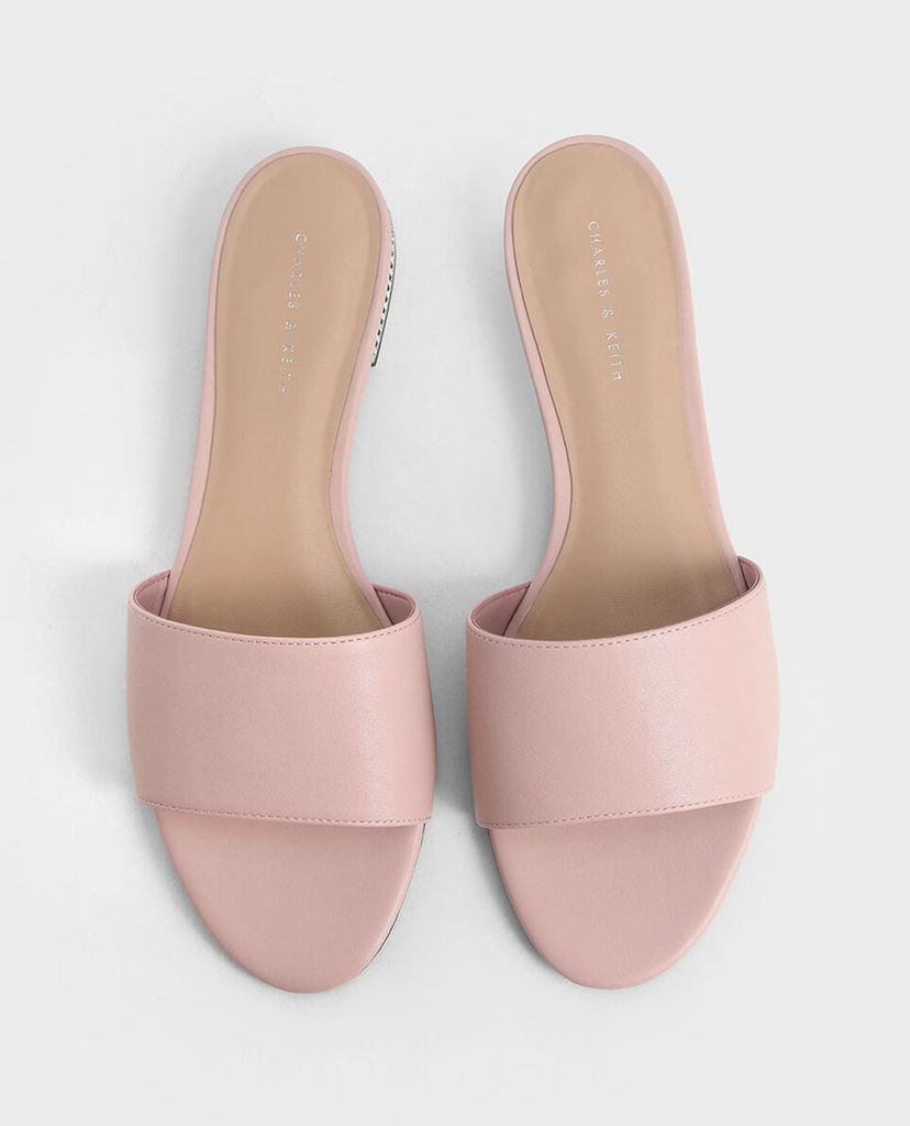 CHARLES & KEITH - Dép nữ quai ngang Gem Encrusted