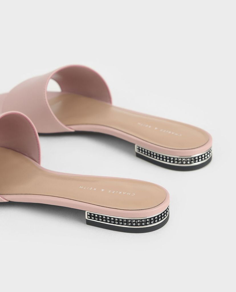 CHARLES & KEITH - Dép nữ quai ngang Gem Encrusted