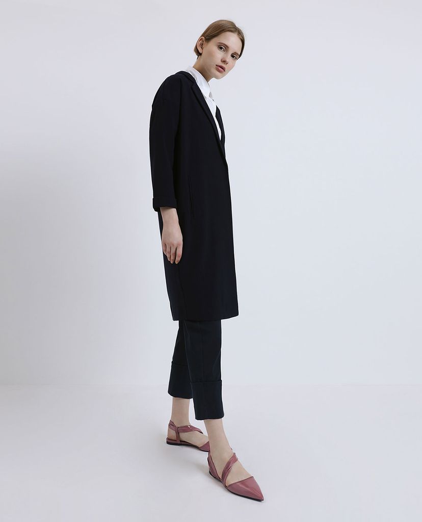 CHARLES & KEITH - Giày sandals nữ mũi nhọn Ruched Strap Covered Flat