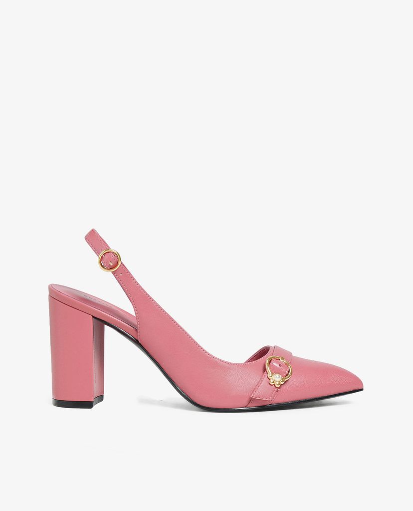 CHARLES & KEITH - Giày cao gót mũi nhọn Embellished Asymmetrical