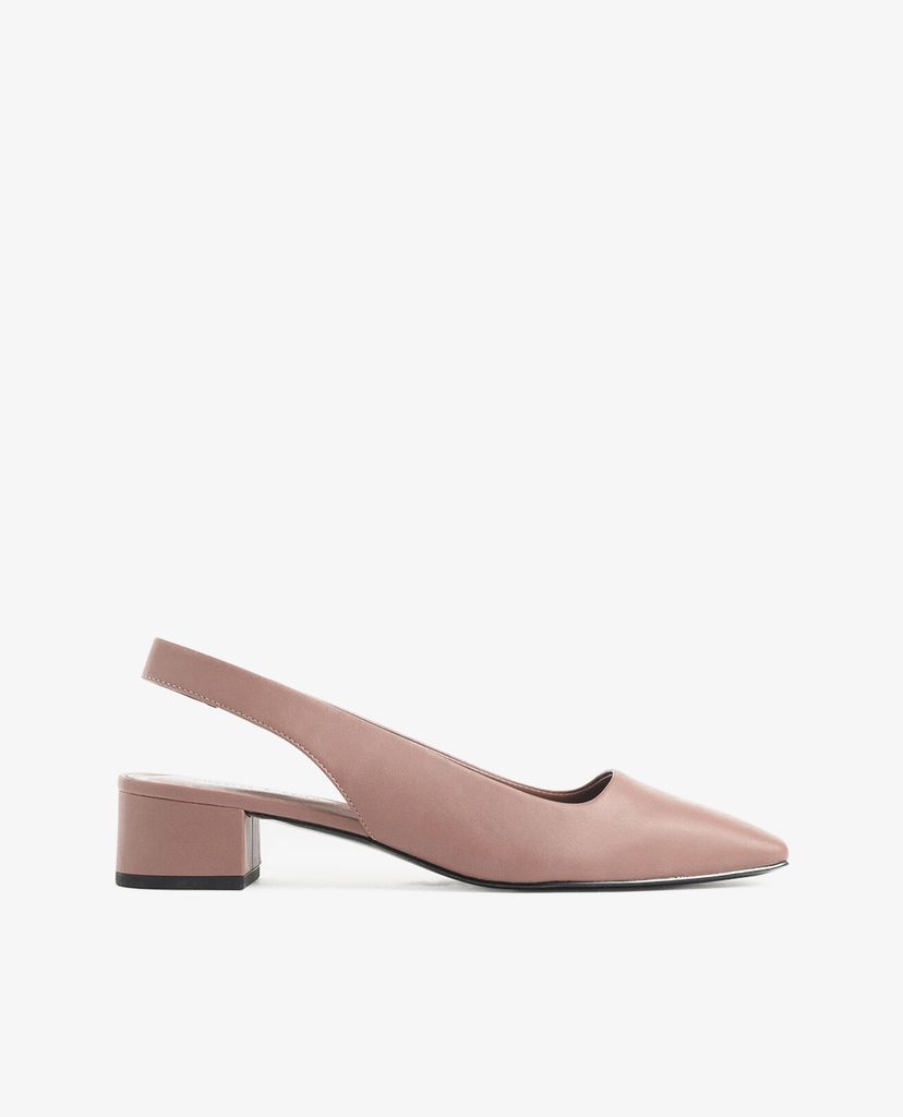 CHARLES & KEITH - Giày đế bệt Square Toe Block Heel Slingback