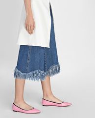 CHARLES & KEITH - Giày búp bê mũi nhọn Mesh Detail
