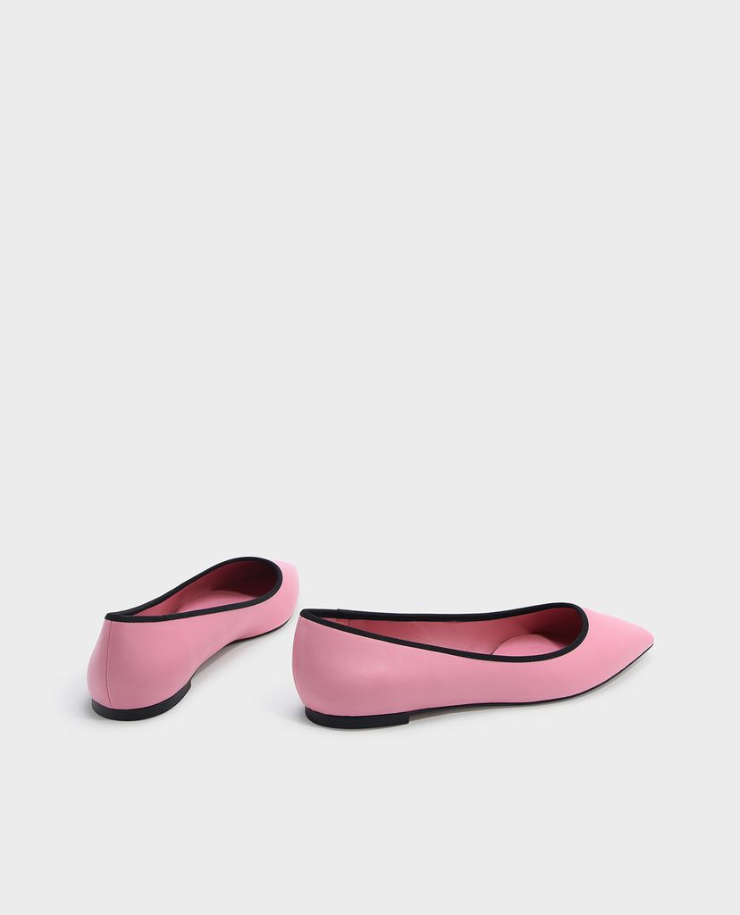 CHARLES & KEITH - Giày búp bê mũi nhọn Mesh Detail