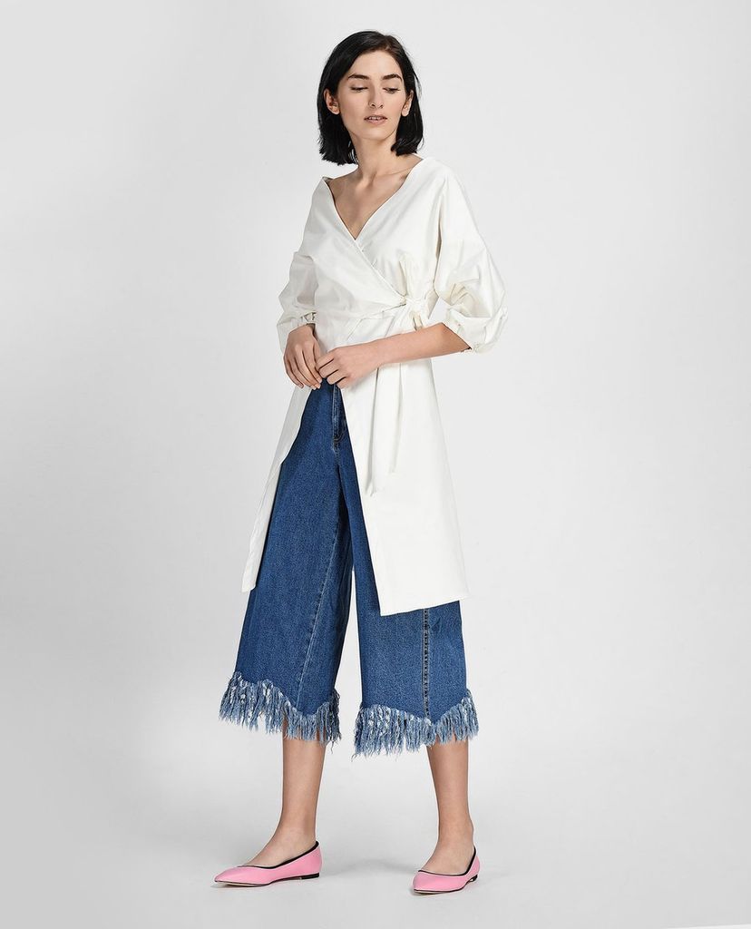 CHARLES & KEITH - Giày búp bê mũi nhọn Mesh Detail