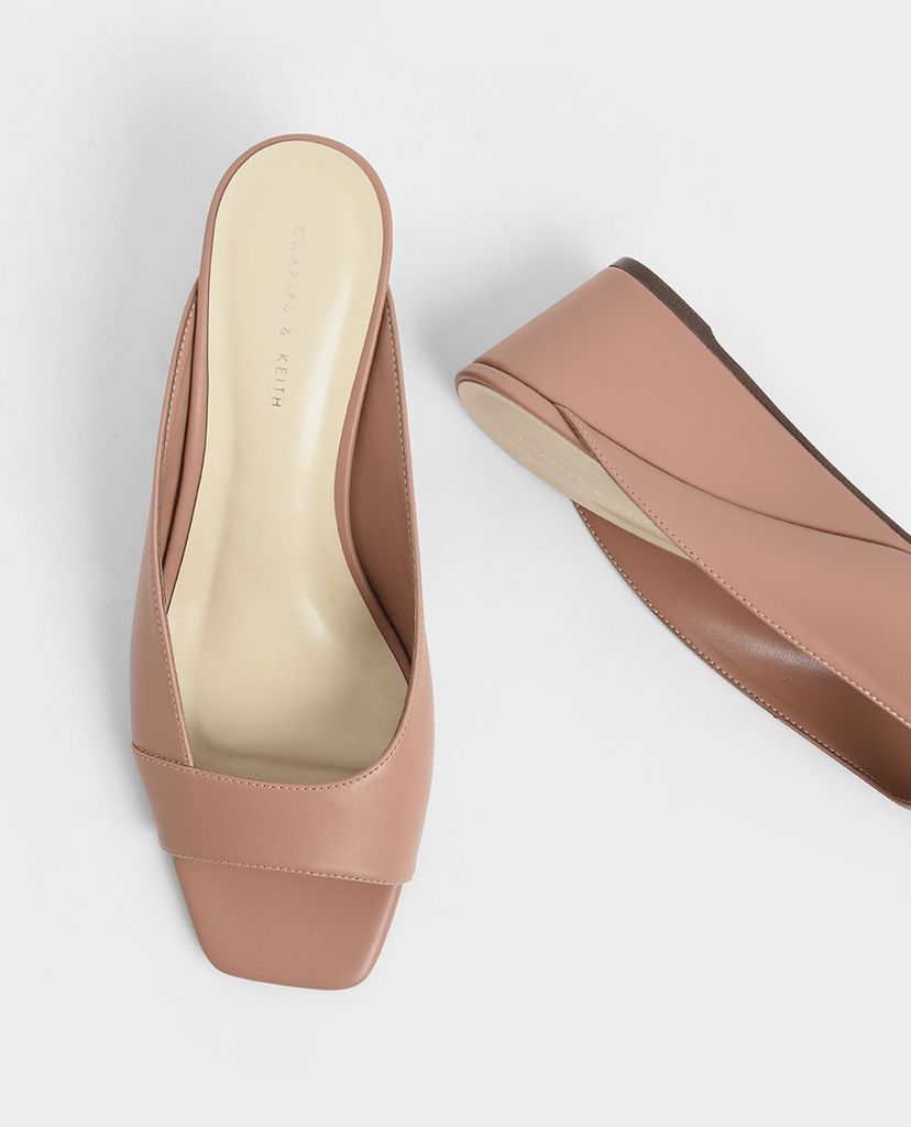 CHARLES & KEITH - Giày đế xuồng Asymmetrical Open Toe Wedges