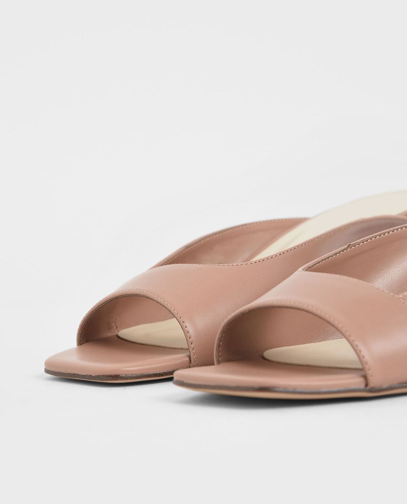 CHARLES & KEITH - Giày đế xuồng Asymmetrical Open Toe Wedges