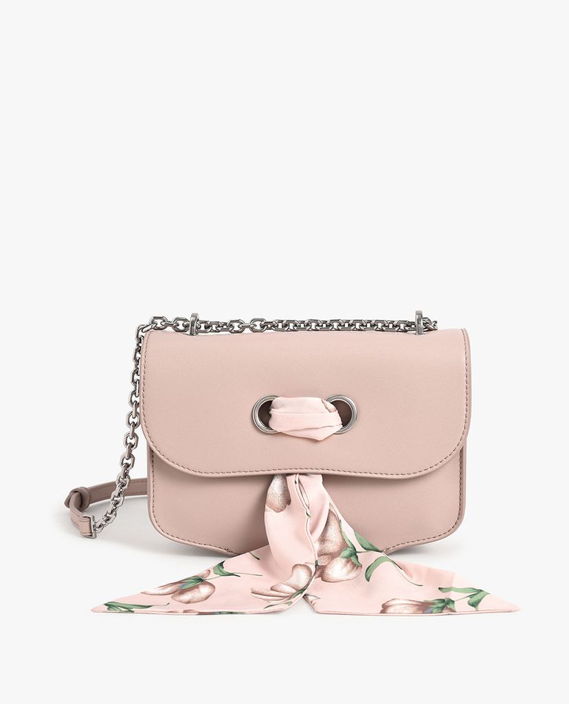CHARLES & KEITH - Túi đeo vai nữ chữ nhật Satin Scarf Double Strap