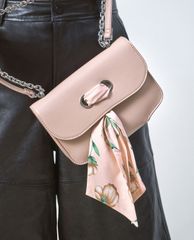 CHARLES & KEITH - Túi đeo vai nữ chữ nhật Satin Scarf Double Strap