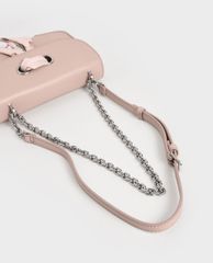 CHARLES & KEITH - Túi đeo vai nữ chữ nhật Satin Scarf Double Strap