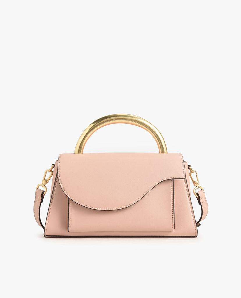 CHARLES & KEITH - Túi xách tay nữ chữ nhật Angular Flap Metallic Top