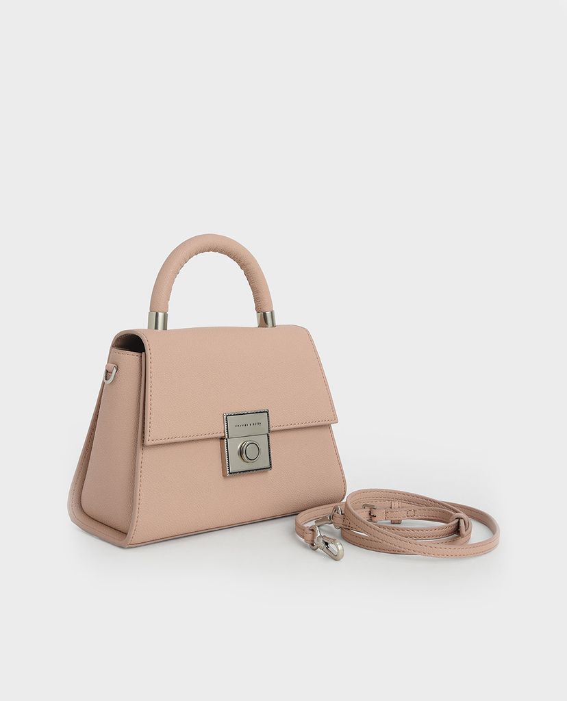 CHARLES & KEITH - Túi xách tay nữ hình thang Trapeze Top Handle
