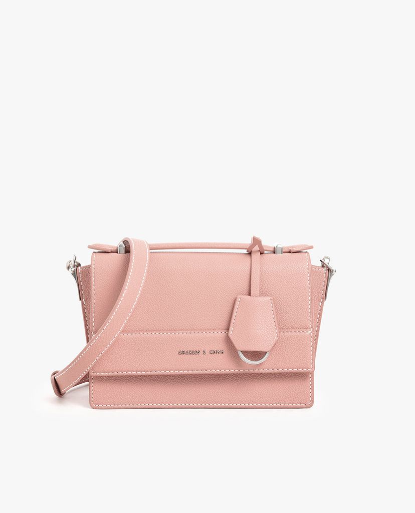 CHARLES & KEITH - Túi xách tay nữ chữ nhật Front Flap Top