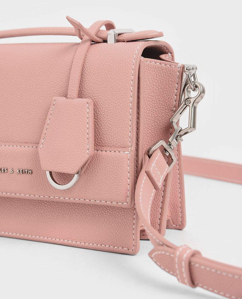 CHARLES & KEITH - Túi xách tay nữ chữ nhật Front Flap Top