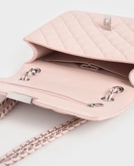 CHARLES & KEITH - Túi đeo vai chữ nhật Quilted Push Lock