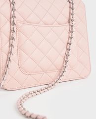 CHARLES & KEITH - Túi đeo vai chữ nhật Quilted Push Lock
