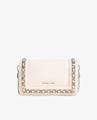 CHARLES & KEITH - Ví cầm tay nữ chữ nhật Chain Trimmed