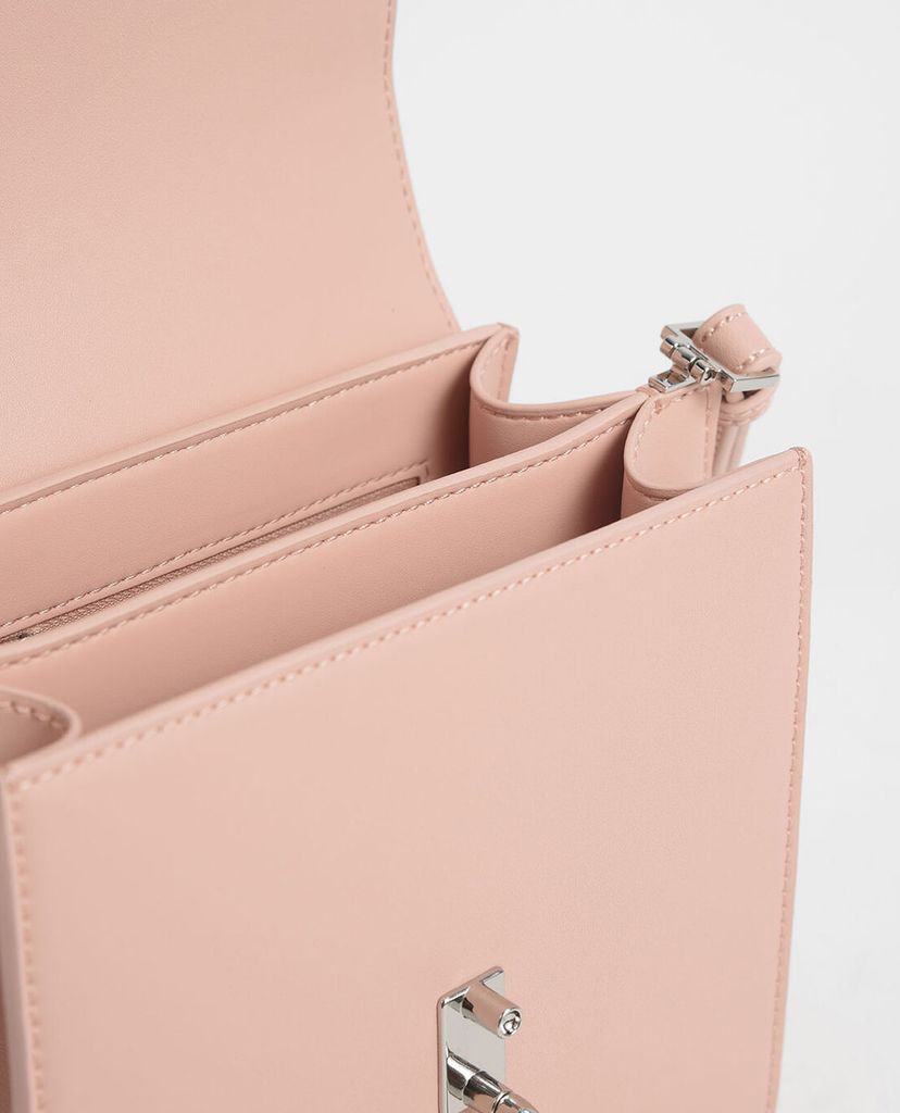 CHARLES & KEITH - Túi đeo chéo chữ nhật Floral Embroidered
