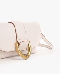 CHARLES & KEITH - Túi đeo chéo nữ chữ nhật nắp gập Metallic Buckle