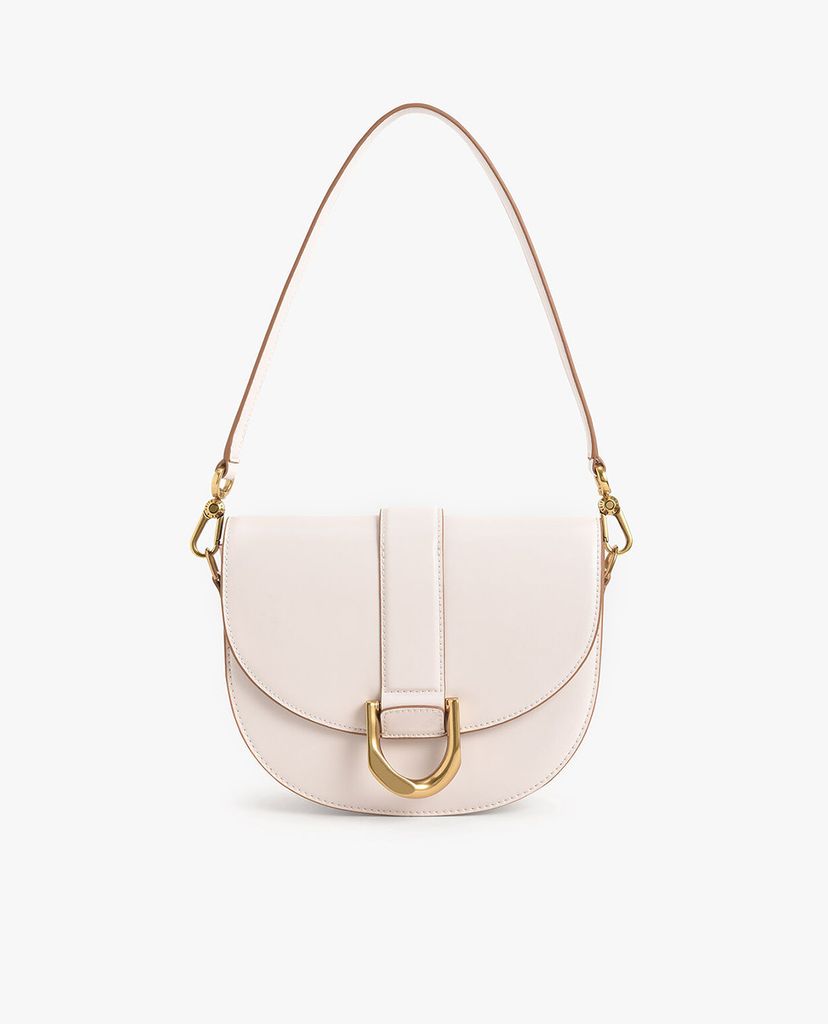 CHARLES & KEITH - Túi đeo vai nữ Metallic Buckle Saddle