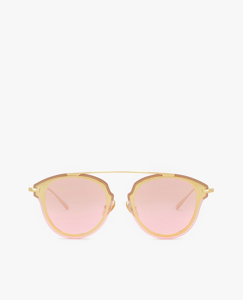 CHARLES & KEITH - Kính mát nữ thời trang Angular Metal Frame Aviator