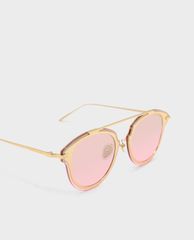 CHARLES & KEITH - Kính mát nữ thời trang Angular Metal Frame Aviator