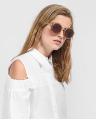 CHARLES & KEITH - Kính mát nữ gọng tròn Round Frame