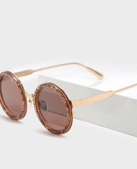 CHARLES & KEITH - Kính mát nữ gọng tròn Round Frame