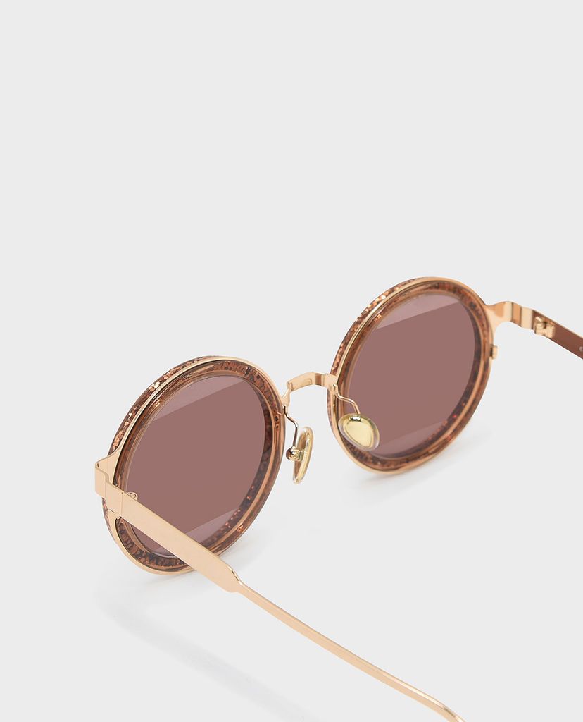 CHARLES & KEITH - Kính mát nữ gọng tròn Round Frame