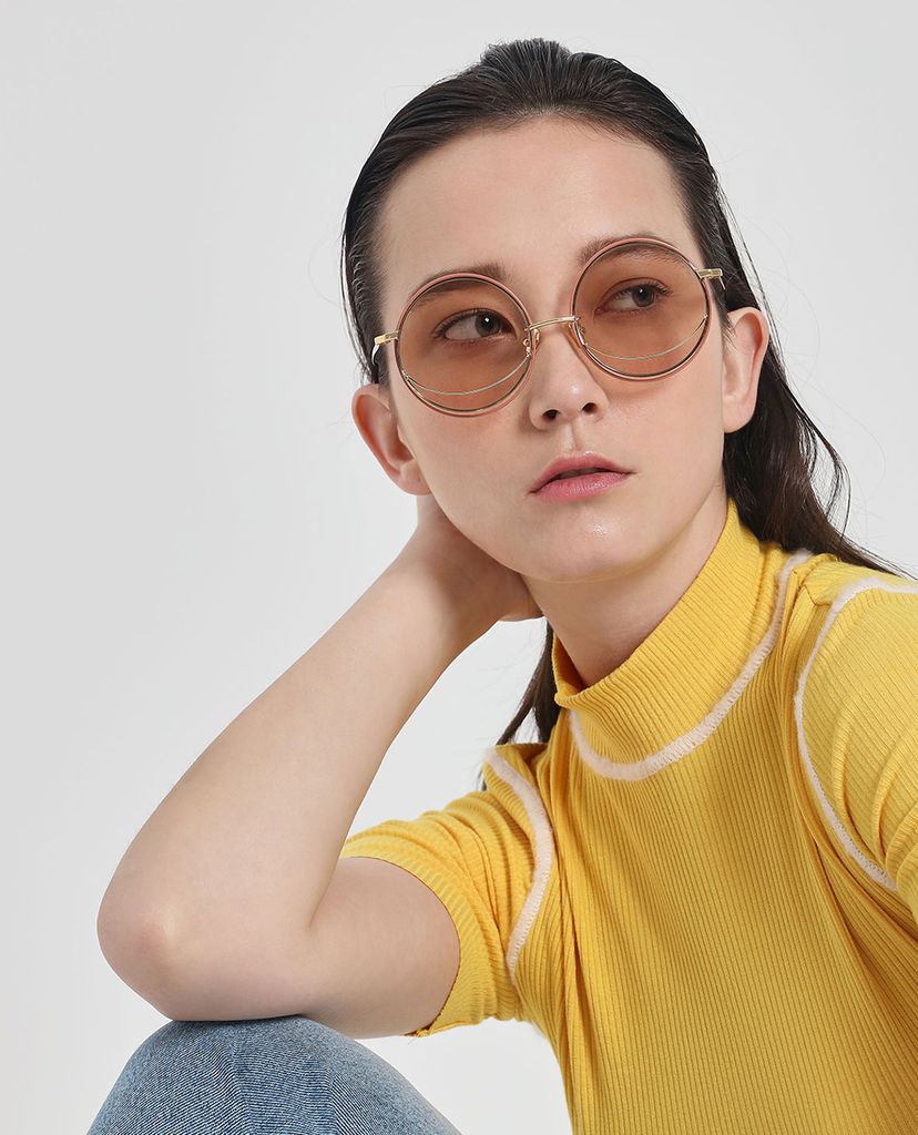 CHARLES & KEITH - Kính mát nữ gọng tròn Circle Frame