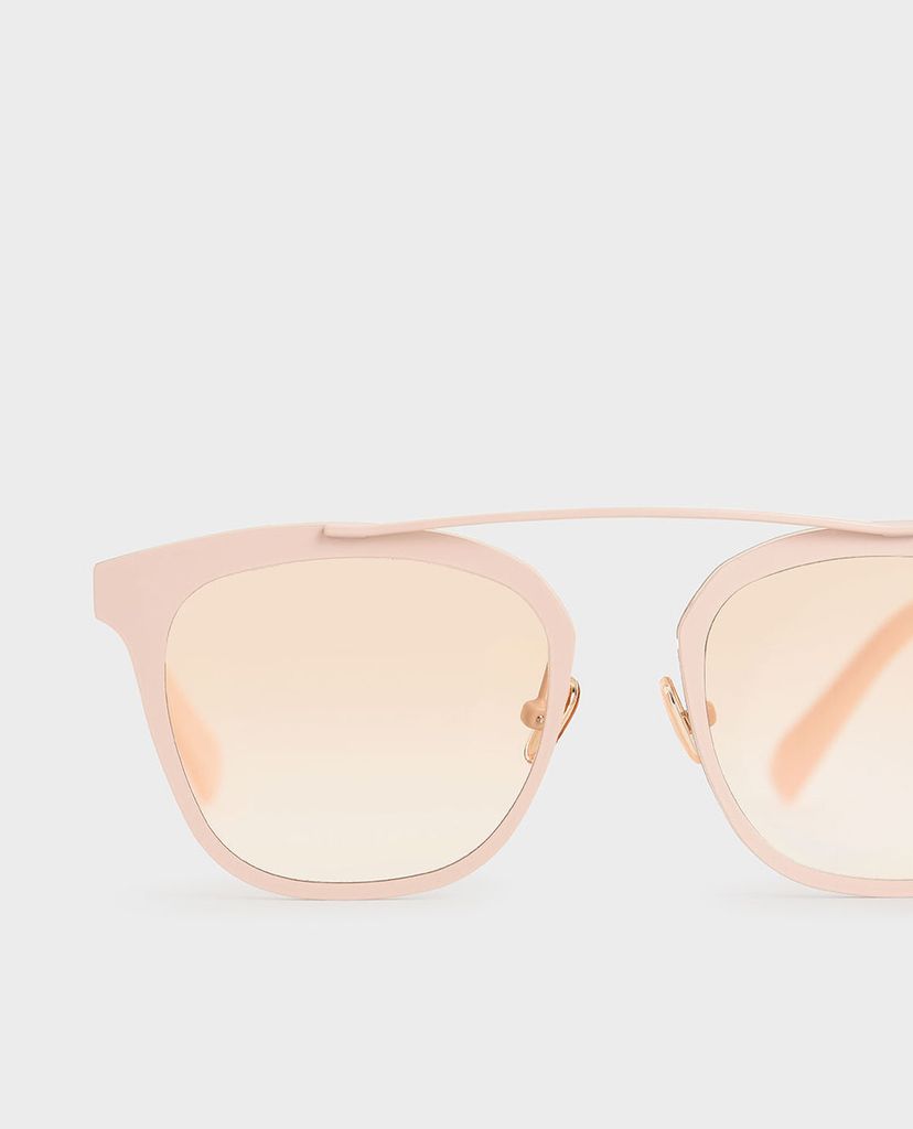 CHARLES & KEITH - Kính mát nữ gọng vuông Metal Frame