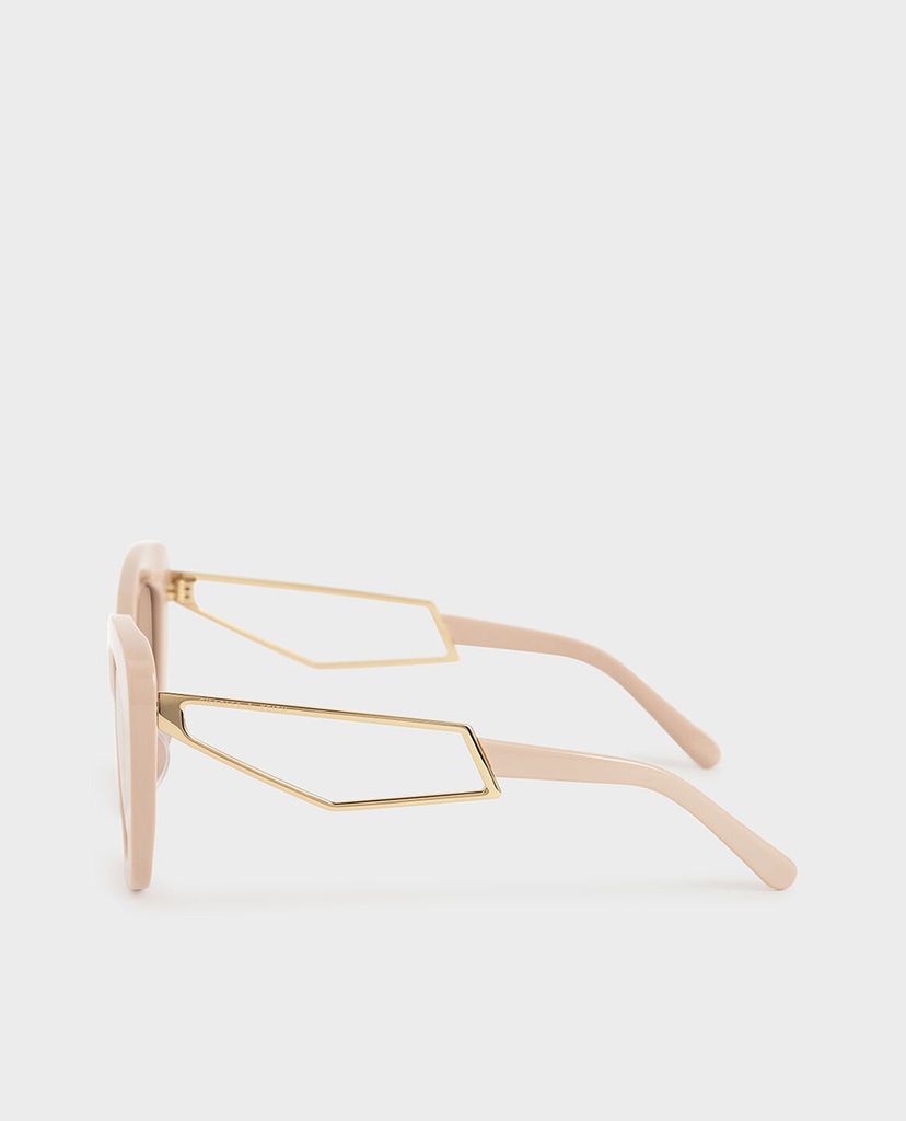 CHARLES & KEITH - Kính mát nữ gọng vuông Acetate Butterfly