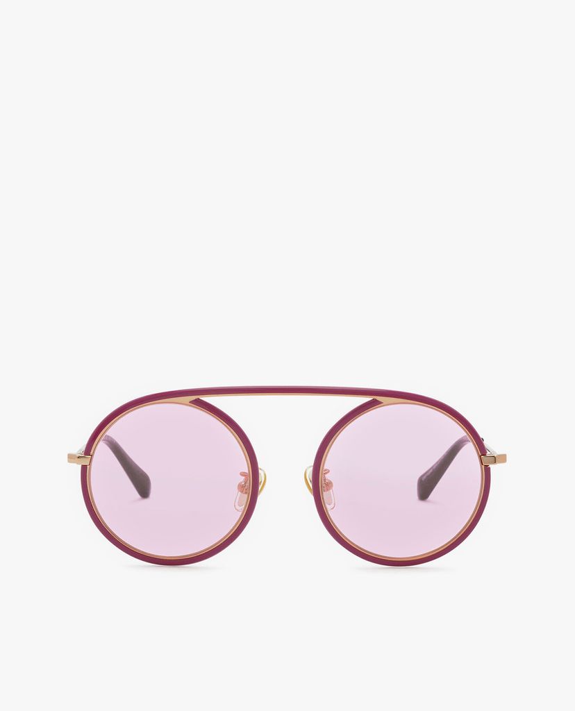 CHARLES & KEITH - Kính mát nữ gọng tròn Acetate Round Frame