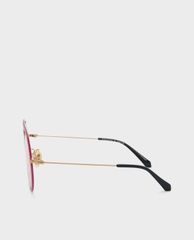 CHARLES & KEITH - Kính mát nữ gọng tròn Acetate Round Frame