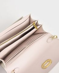 CHARLES & KEITH - Ví nữ dạng gập Stone Embellished Curved