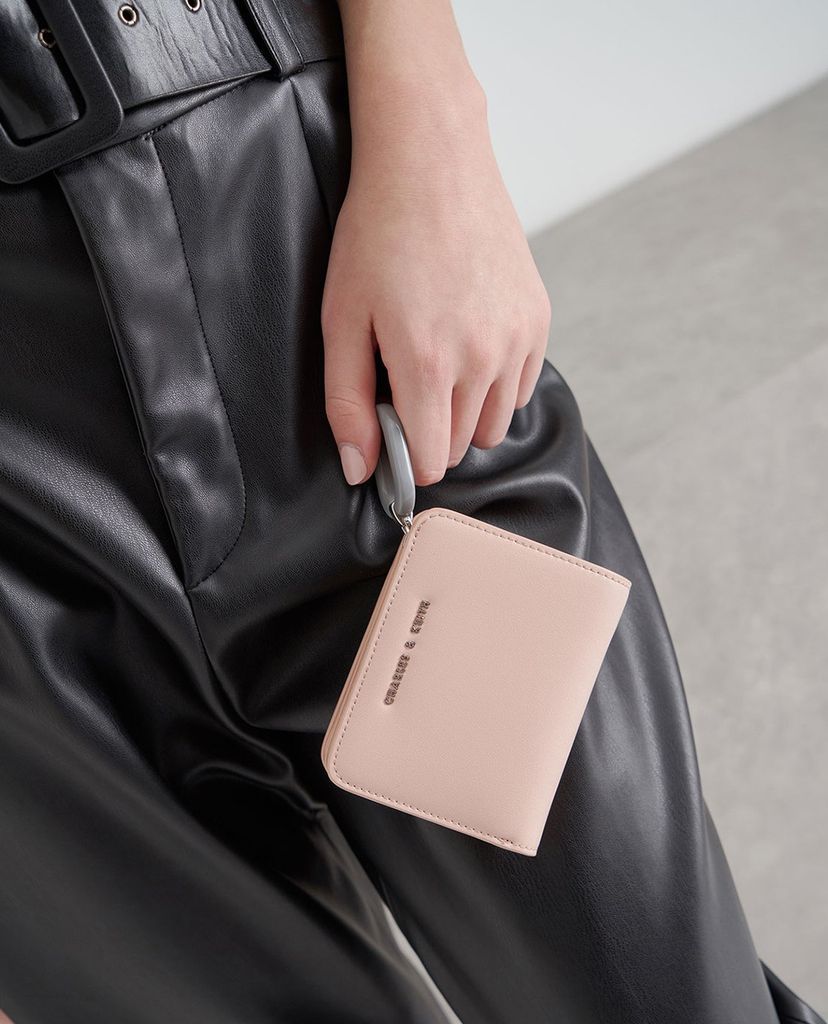 CHARLES & KEITH - Ví nữ dạng gập Mini Top Zip