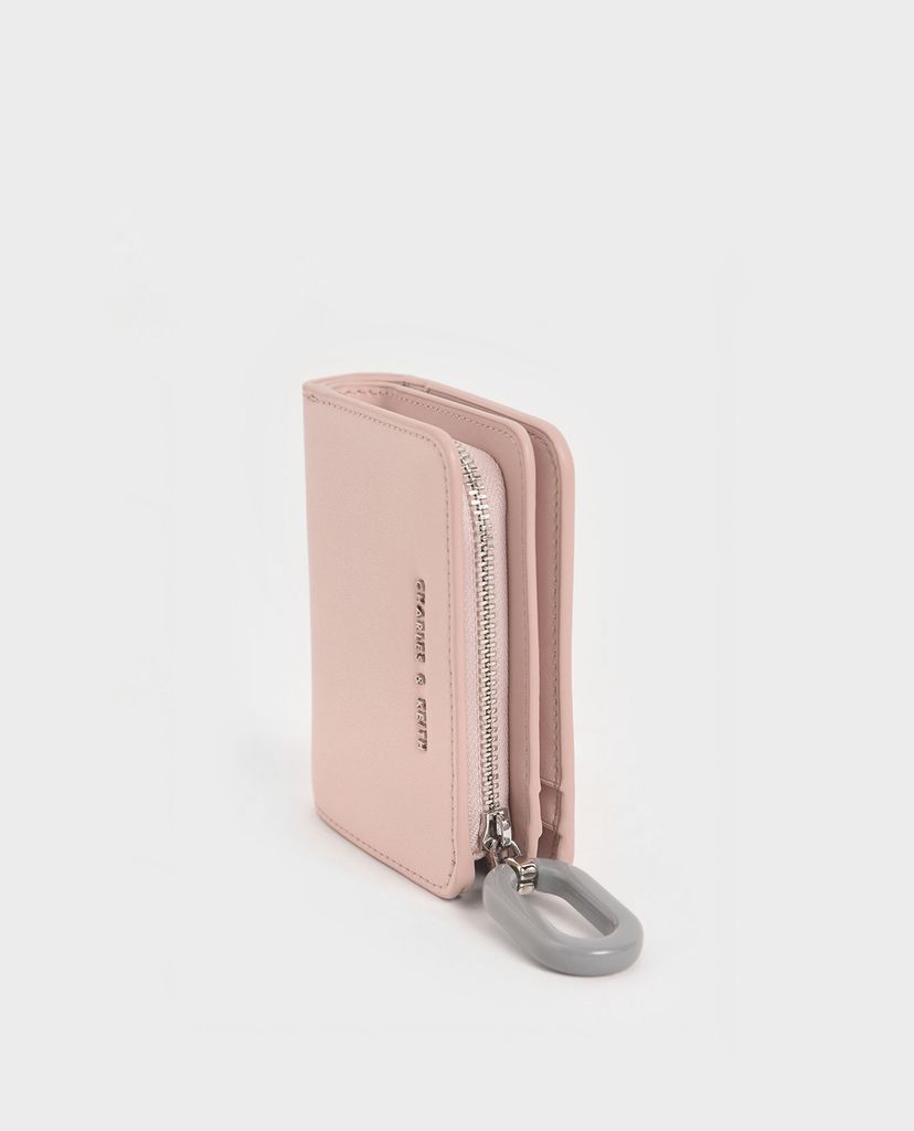 CHARLES & KEITH - Ví nữ dạng gập Mini Top Zip