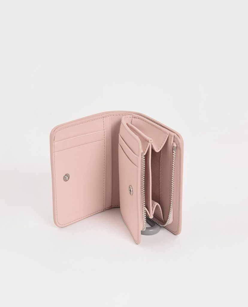 CHARLES & KEITH - Ví nữ dạng gập Mini Top Zip