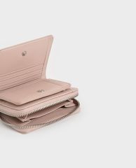 CHARLES & KEITH - Ví nữ mini dạng gập Small Zip Around