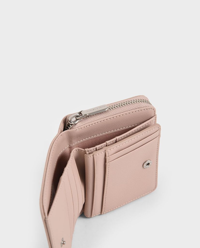 CHARLES & KEITH - Ví nữ mini dạng gập Small Zip Around