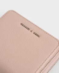 CHARLES & KEITH - Ví nữ mini dạng gập Small Zip Around