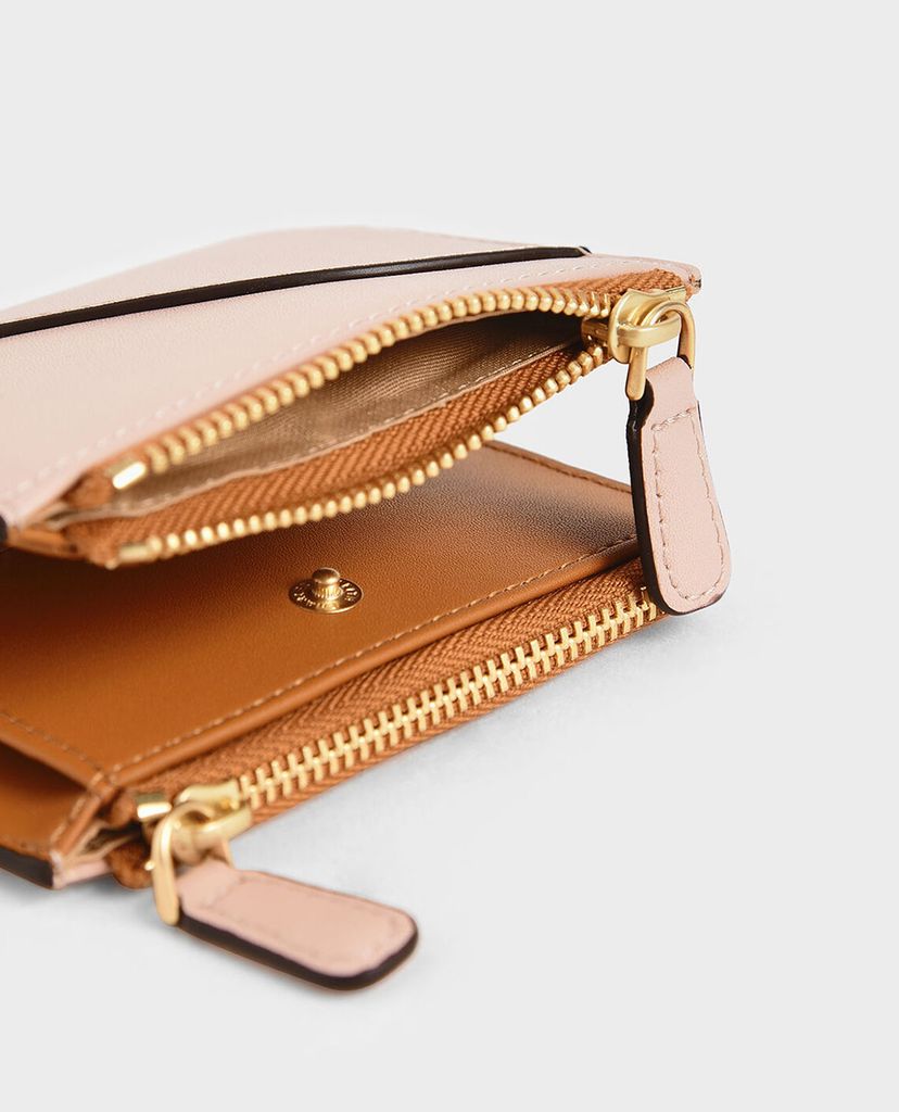 CHARLES & KEITH - Ví nữ phom vuông Top Zip