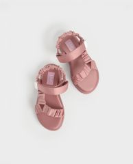 CHARLES & KEITH - Giày sandals trẻ em Fabric Ruched Sports