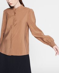 GIGI - Áo kiểu nữ cổ trụ tay dài Mandarin Collar