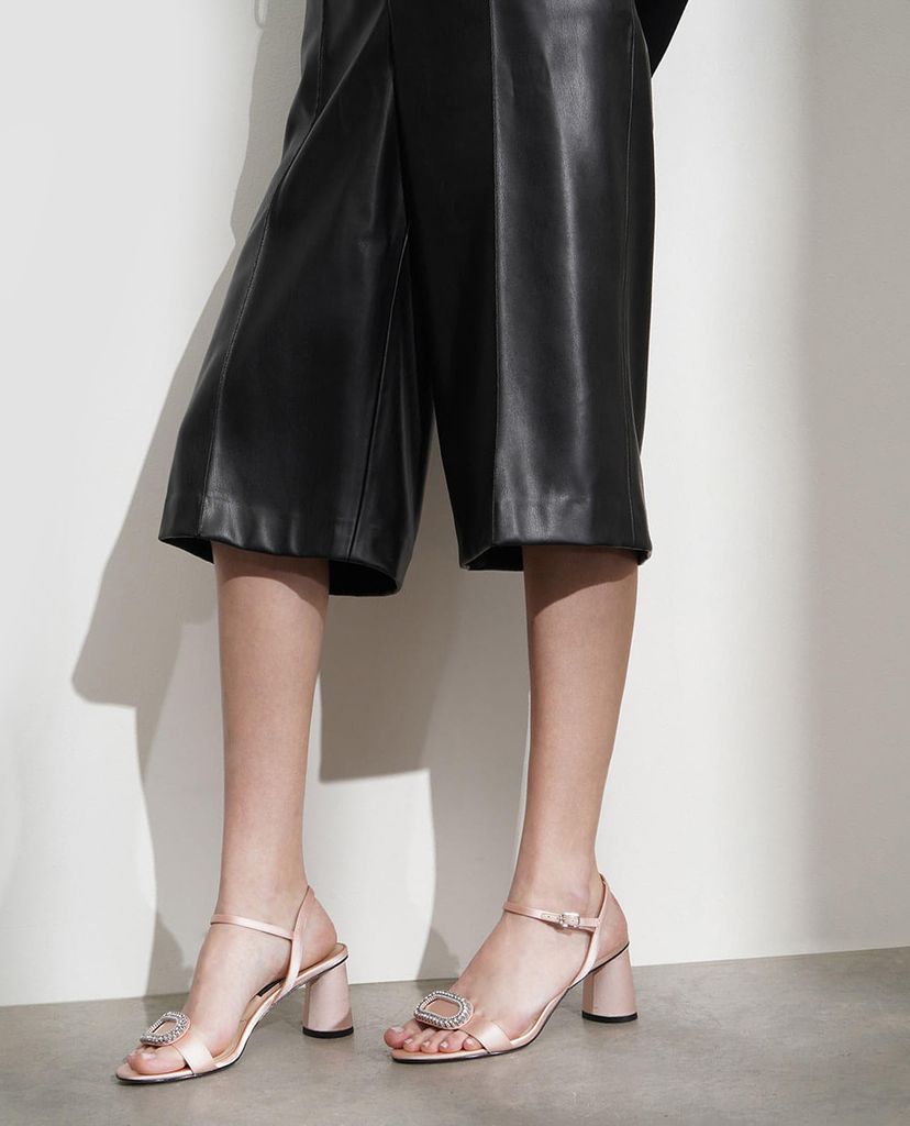CHARLES & KEITH - Giày sandal cao gót quai ngang Wedding Collection