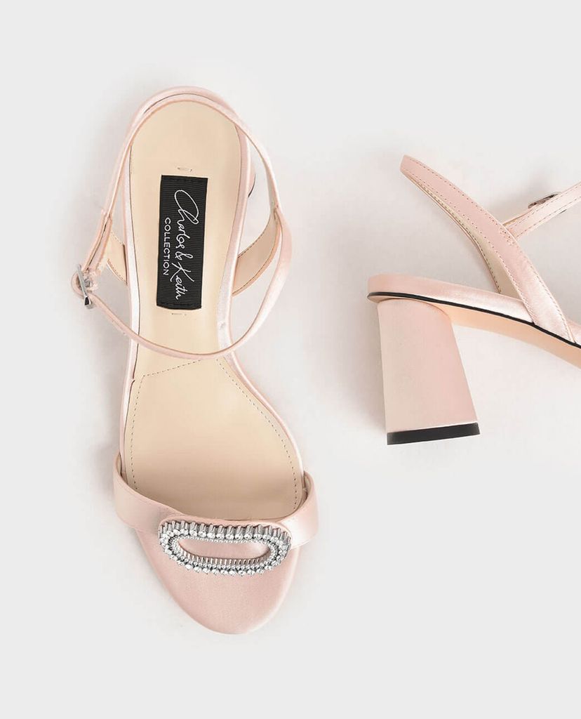 CHARLES & KEITH - Giày sandal cao gót quai ngang Wedding Collection