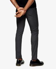 TOPMAN - Quần tây nam phom skinny Recycled Charcoal Gray